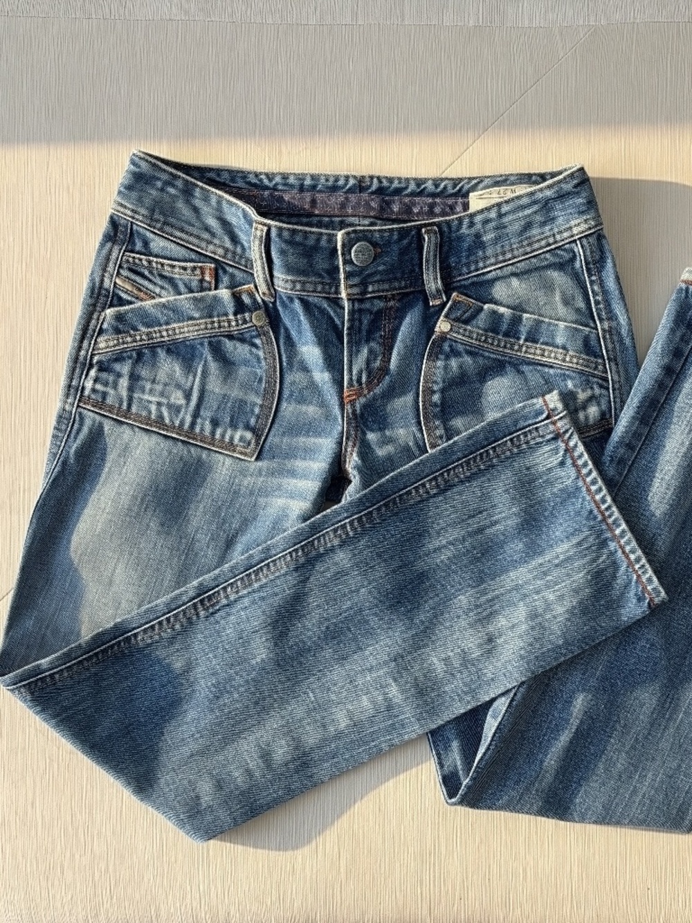 Diesel Reckfly Made in Italy Low Rise Jeans 27 Fits 26 Y2K